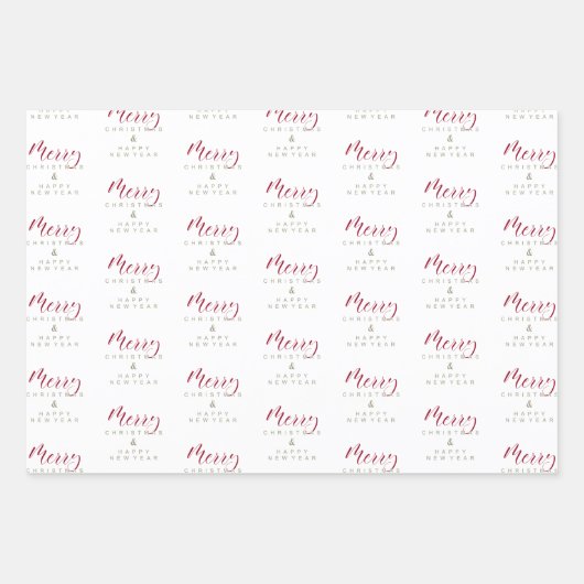 Whimsical Merry Christmas Quote Classic Christmas Inpakpapier Vel (Voorkant 3)