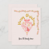 Whimsical Merry Christmas Wenskaart Feestdagenkaart (Voorkant / Achterkant)