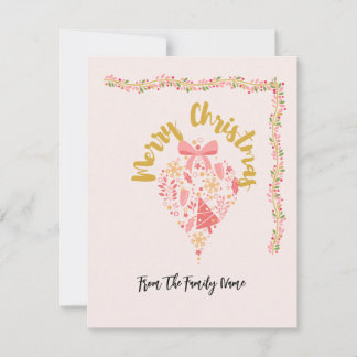 Whimsical Merry Christmas Wenskaart Feestdagenkaart
