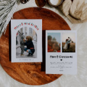 Whimsical Merry en Bright Arch Lijst Christmas Feestdagenkaart