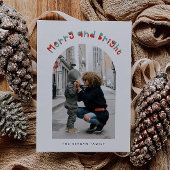 Whimsical Merry en Bright Arch Lijst Christmas Feestdagenkaart