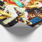 Whimsical Merry Go Round Carousel Horse Cadeaupapier (Hoek)