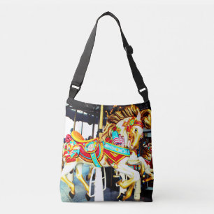 Whimsical Merry Go Round Carousel Horse Crossbody Tas