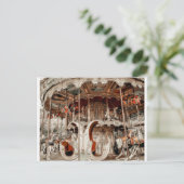 Whimsical Merry Go Round Paris Frankrijk Briefkaart (Staand voorkant)