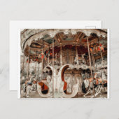Whimsical Merry Go Round Paris Frankrijk Briefkaart (Voorkant / Achterkant)