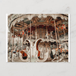 Whimsical Merry Go Round Paris Frankrijk Briefkaart