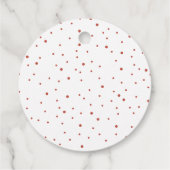 Whimsical Merry Happy Nieuwjaar Rood Bedankjes Labels (Achterkant)