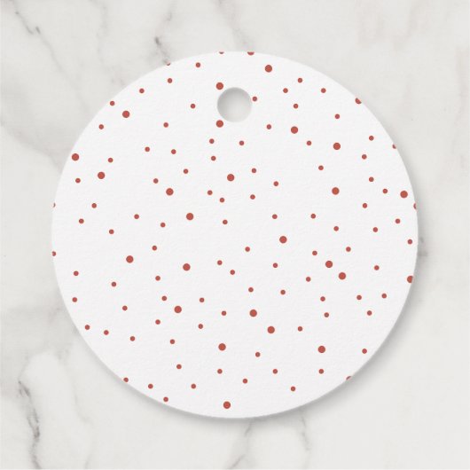 Whimsical Merry Happy Nieuwjaar Rood Bedankjes Labels (Achterkant)