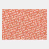 Whimsical Merry Happy Nieuwjaar Wrapping Inpakpapier Vel (Voorkant 2)