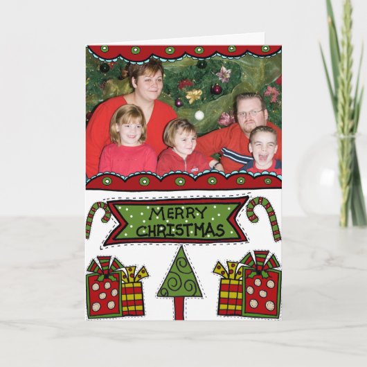 Whimsical Merry kerst Feestdagen Kaart (Voorkant)