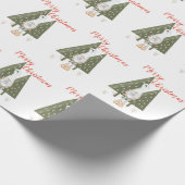 Whimsical Merry kerst Gnome Cadeaupapier (Hoek)