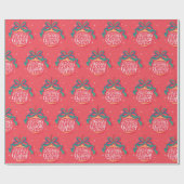 Whimsical Merry kerst | Kerstmis Cadeaupapier (Vlak)