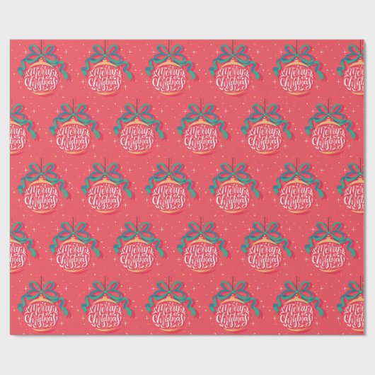 Whimsical Merry kerst | Kerstmis Cadeaupapier (Vlak)