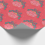 Whimsical Merry kerst | Kerstmis Cadeaupapier (Hoek)