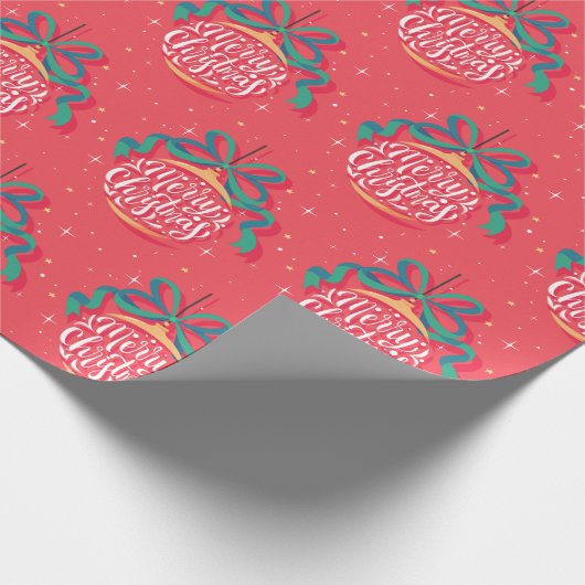 Whimsical Merry kerst | Kerstmis Cadeaupapier (Hoek)