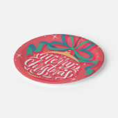 Whimsical Merry kerst | Kerstmis Papieren Bordje (Gekanteld)