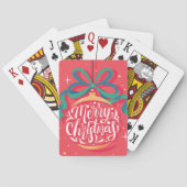 Whimsical Merry kerst | Kerstmis Pokerkaarten (Achterkant)