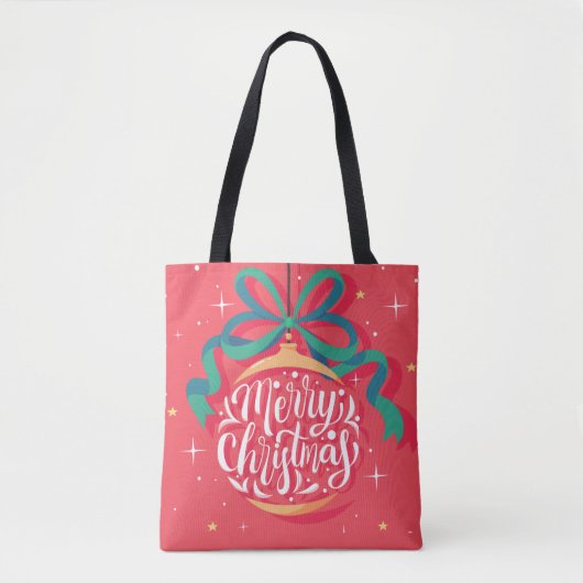 Whimsical Merry kerst | Kerstmis Tote Bag (Voorkant)