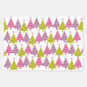 Whimsical Merry-kerstbomen Inpakpapier Vel (Voorkant 3)
