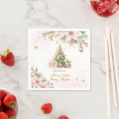 Whimsical Merry Little Baby shower Roze goud Servet (Insitu)