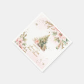 Whimsical Merry Little Baby shower Roze goud Servet (Hoek)