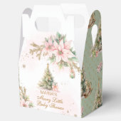 Whimsical Merry Little Baby shower Roze groen meis Bedankdoosjes (Geopend)