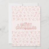 Whimsical Merry Little Friendsmas Christmas Party Kaart (Achterkant)