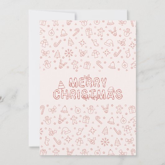 Whimsical Merry Little Friendsmas Christmas Party Kaart (Achterkant)