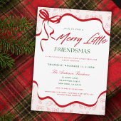 Whimsical Merry Little  Friendsmas Christmas Party Kaart