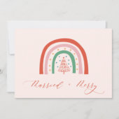 Whimsical Merry Married Calligraphy Wedding Bedankkaart (Voorkant)