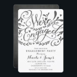 Whimsical  met Chalk Engagement Party Kaart<br><div class="desc">Pas voor uw gebeurtenis aan.</div>