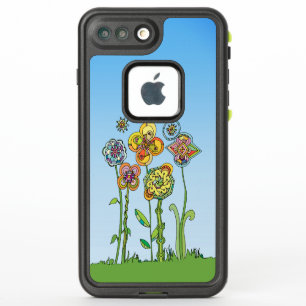Whimsical, met de hand getekende bloemen