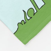 Whimsical, met de hand getekende bloemen fleece deken (Hoek)