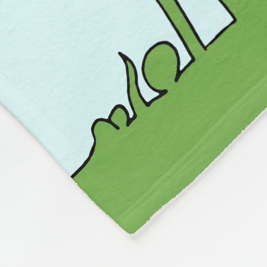 Whimsical, met de hand getekende bloemen fleece deken (Hoek)