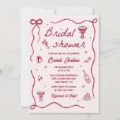 Whimsical met de hand getekende bruidsdouche kaart (Voorkant)