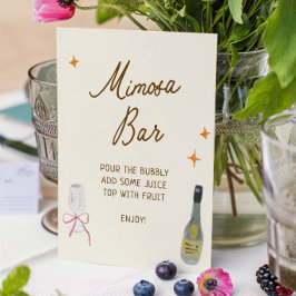 Whimsical met de hand getekende bruidssalon Mimosa Poster