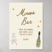 Whimsical met de hand getekende bruidssalon Mimosa Poster (Voorkant)