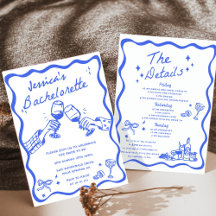 Whimsical met de hand getekende cocktail vrijgezel