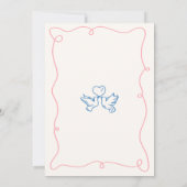 Whimsical met de hand getekende Something Blue Bru Kaart (Achterkant)