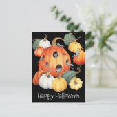 Whimsical Mice and Pumpkins Halloween Briefkaart (Staand voorkant)