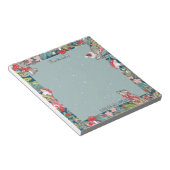 Whimsical Mice Mouse Mushroom Woodland Kerstland Notitieblok (Schuin)