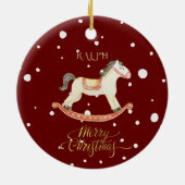 Whimsical Mijn Eerste Kerstmis Notenkraker Kinder  Keramisch Ornament (Achterkant)