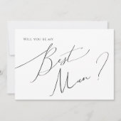 Whimsical Minimal Script Best Man proposal Kaart (Voorkant)