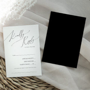 Whimsical Minimal Script Black Song Request RSVP