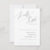 Whimsical Minimal Script | Black Song Request RSVP (Voorkant)