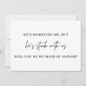 Whimsical Minimal Script Bridesmaid proposal Kaart (Voorkant)