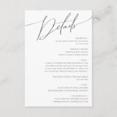 Whimsical Minimal Script Details Informatiekaartje (Voorkant)