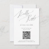 Whimsical Minimal Script QR Code RSVP Card (Voorkant)