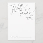 Whimsical Minimal Script Wedding Well Wishes Kaart (Voorkant)
