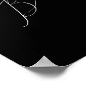 Whimsical Minimal Script | Zwart handboek Poster (Hoek)